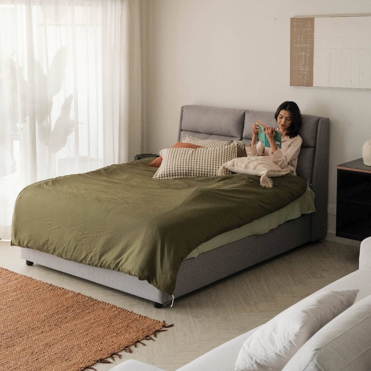 Riko Slate Grey King Bed