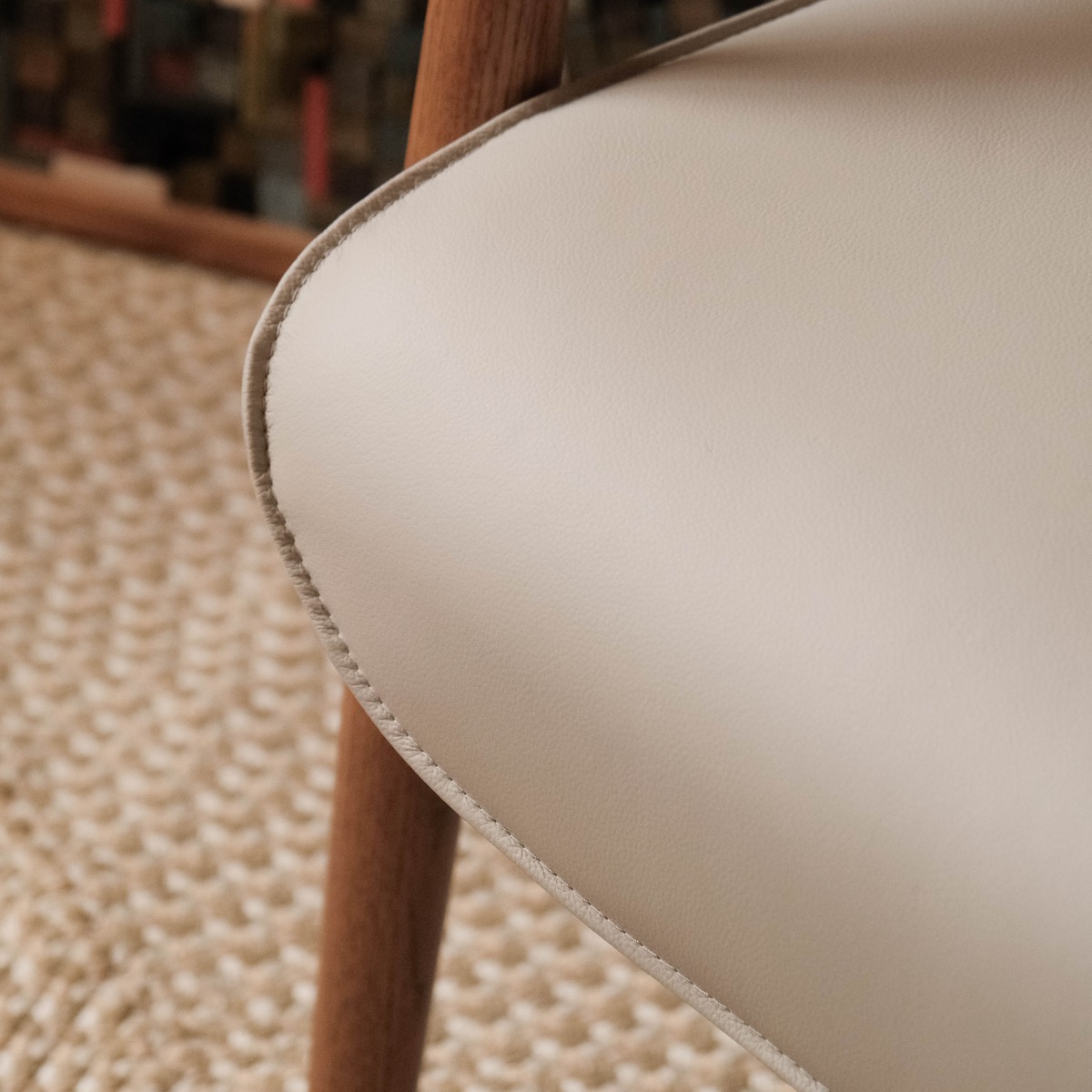Roux Taupe Leather Lounge Chair