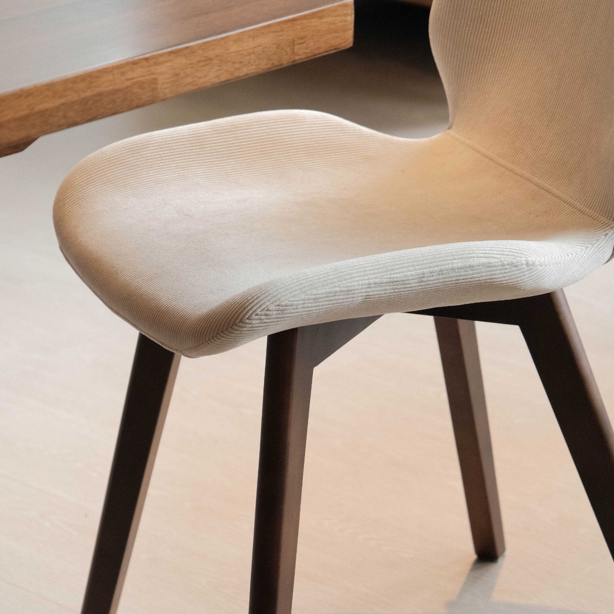Brea Cappuccino Dining Chair - Ivory