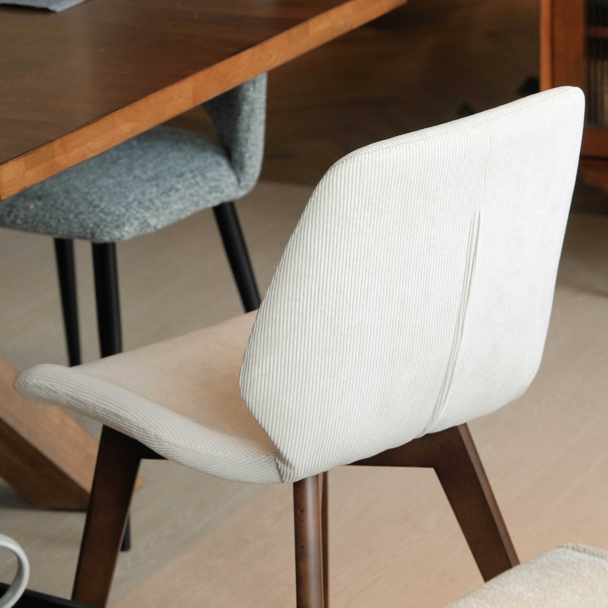 Brea Cappuccino Dining Chair - Ivory