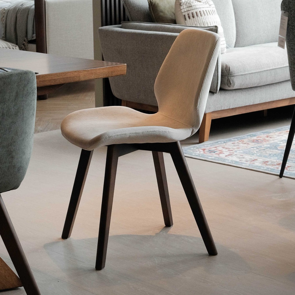 Brea Cappuccino Dining Chair - Ivory