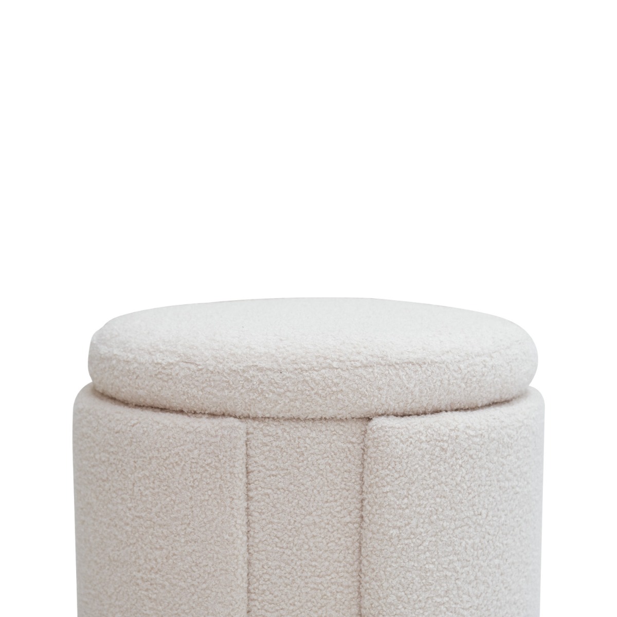 Pluto Teddy Light Beige Storage Stool