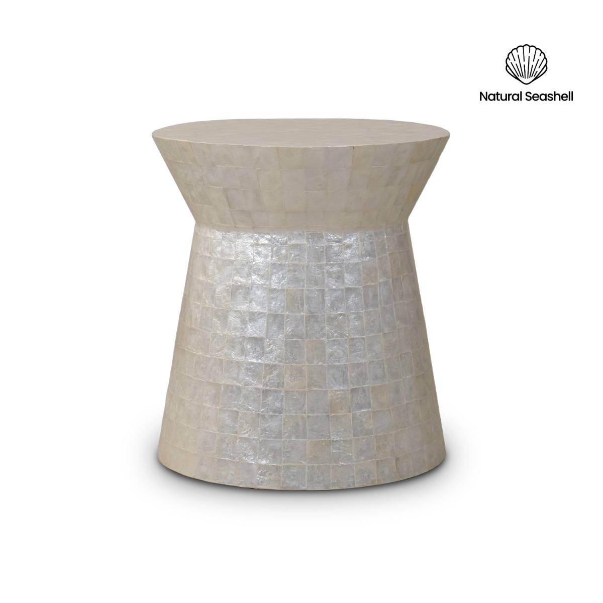 Putri Capiz White Side Table