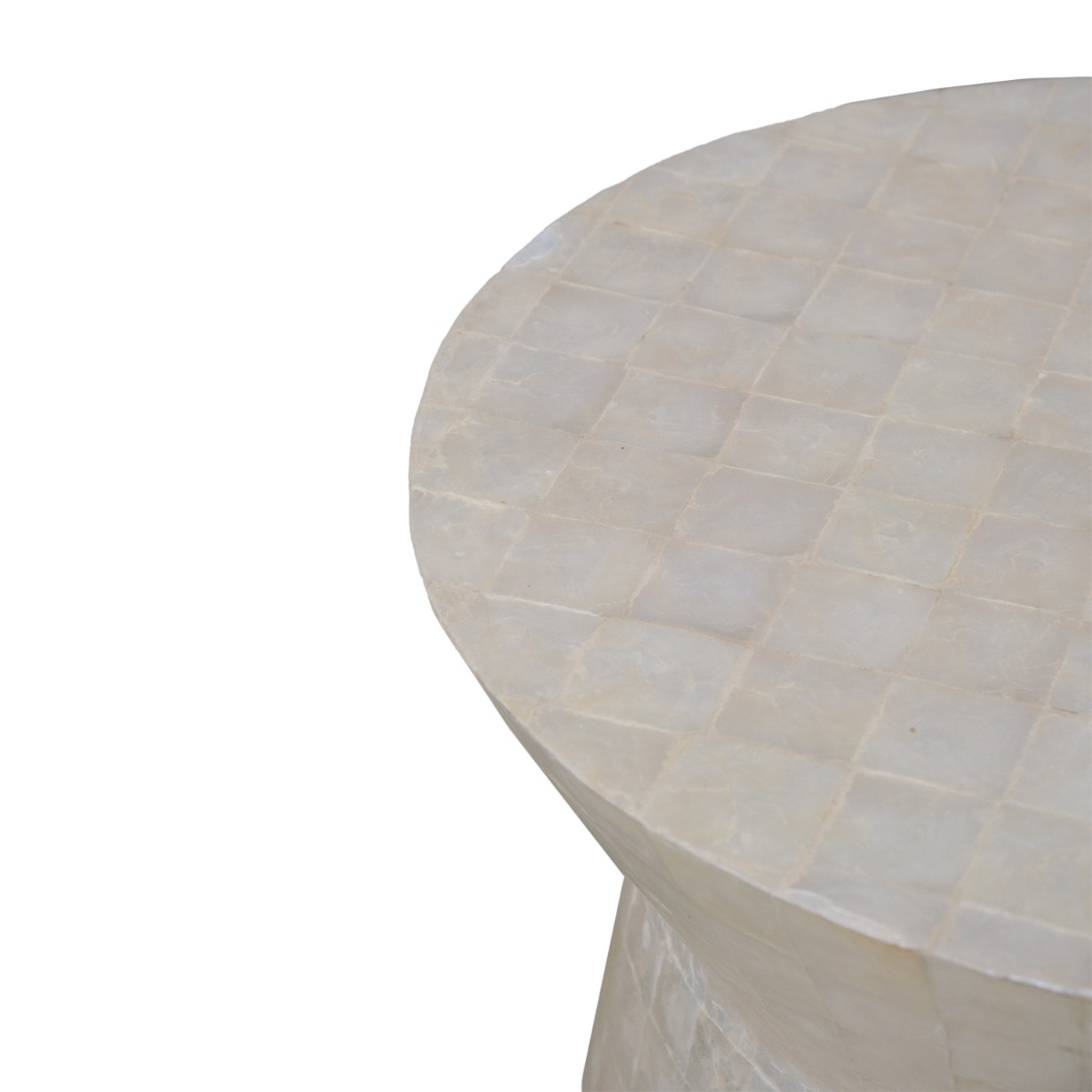 Putri Capiz White Side Table