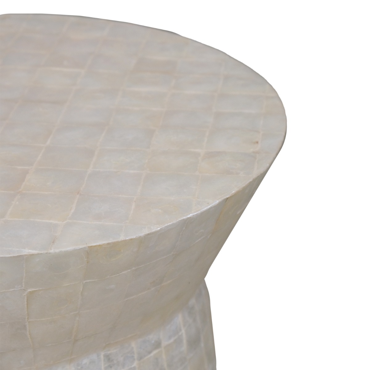 Putri Capiz White Side Table