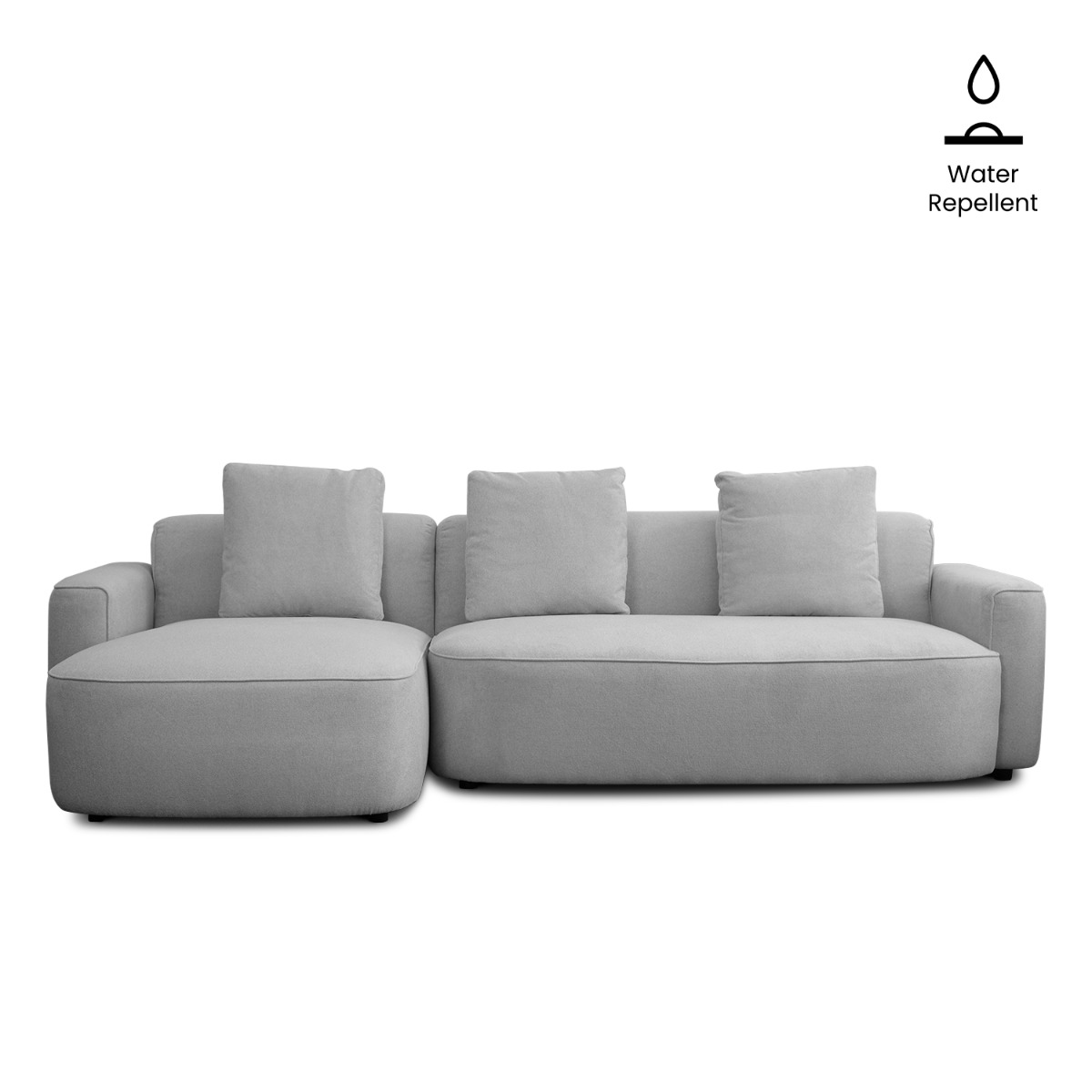 Raissa Light Grey Right Sectional Sofa