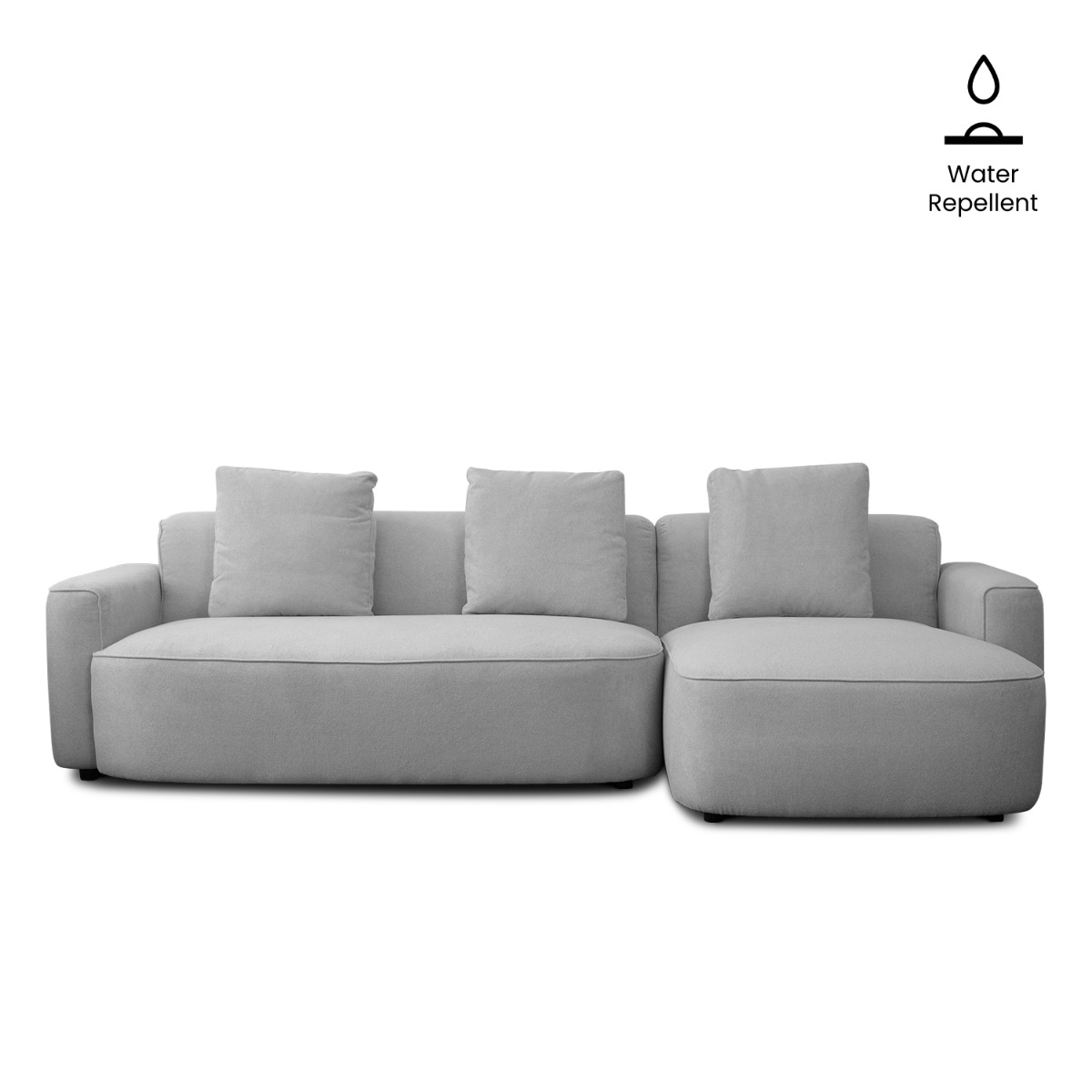 Raissa Light Grey Left Sectional Sofa