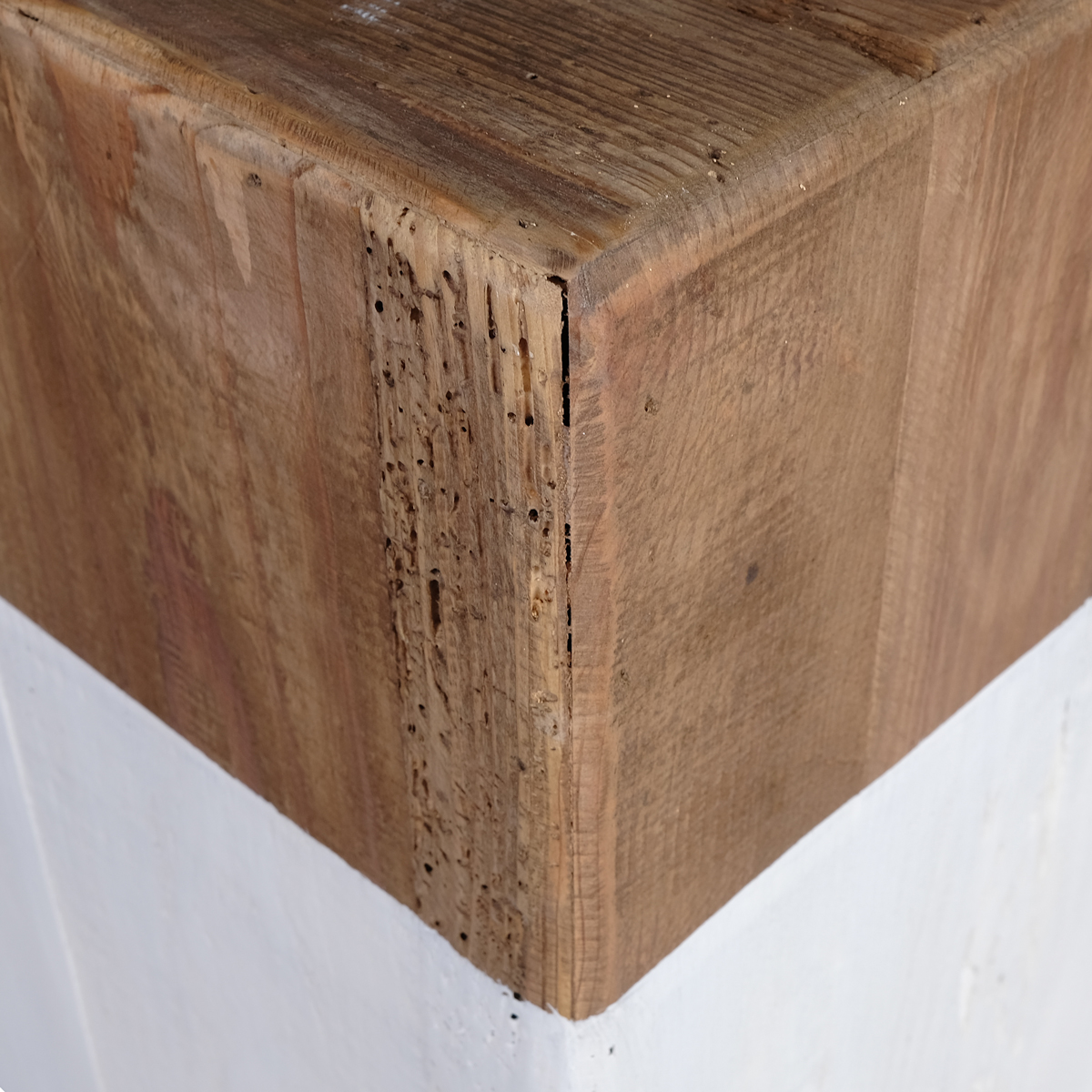 Reclaimed Wood 2-Tone Stool