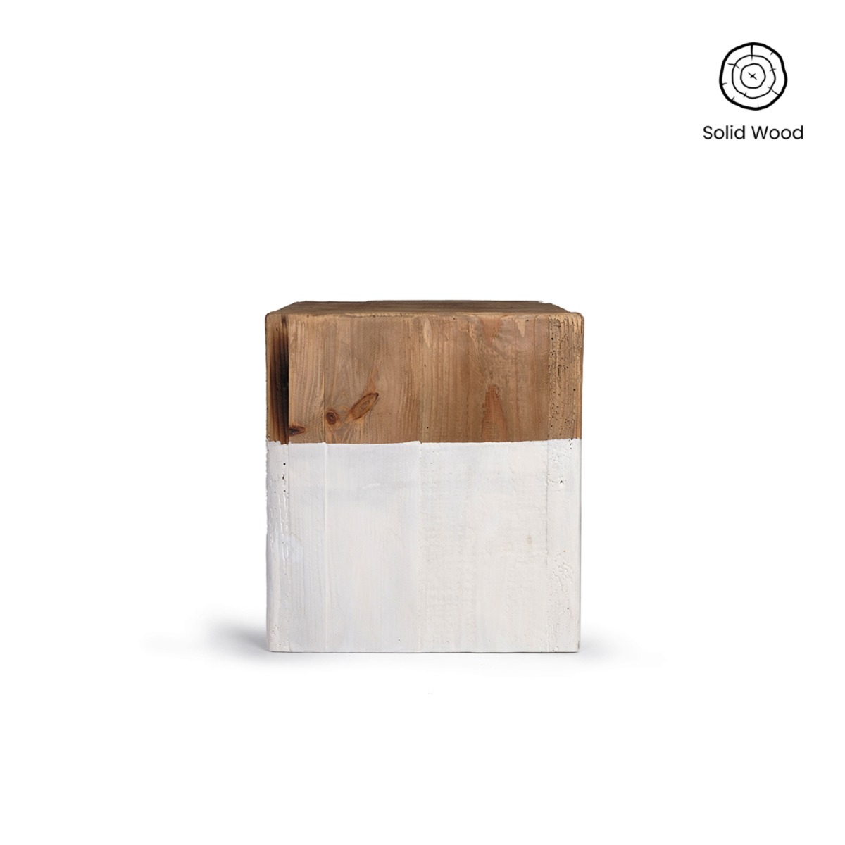 Reclaimed Wood 2-Tone Stool