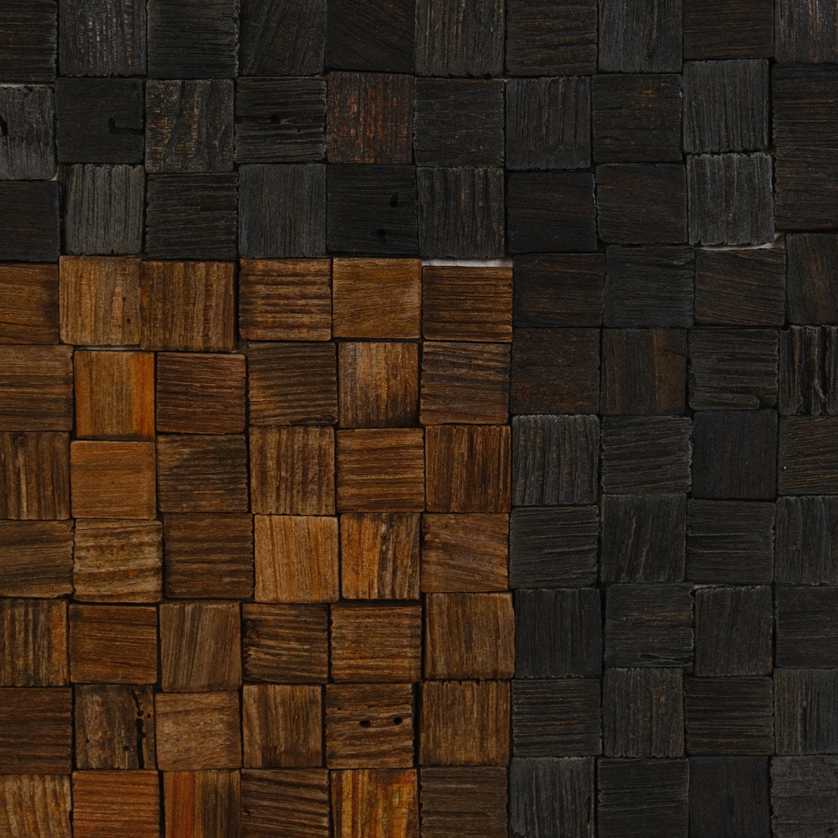 Reclaimed Wood Blocks Wall Art 42x62cm - White