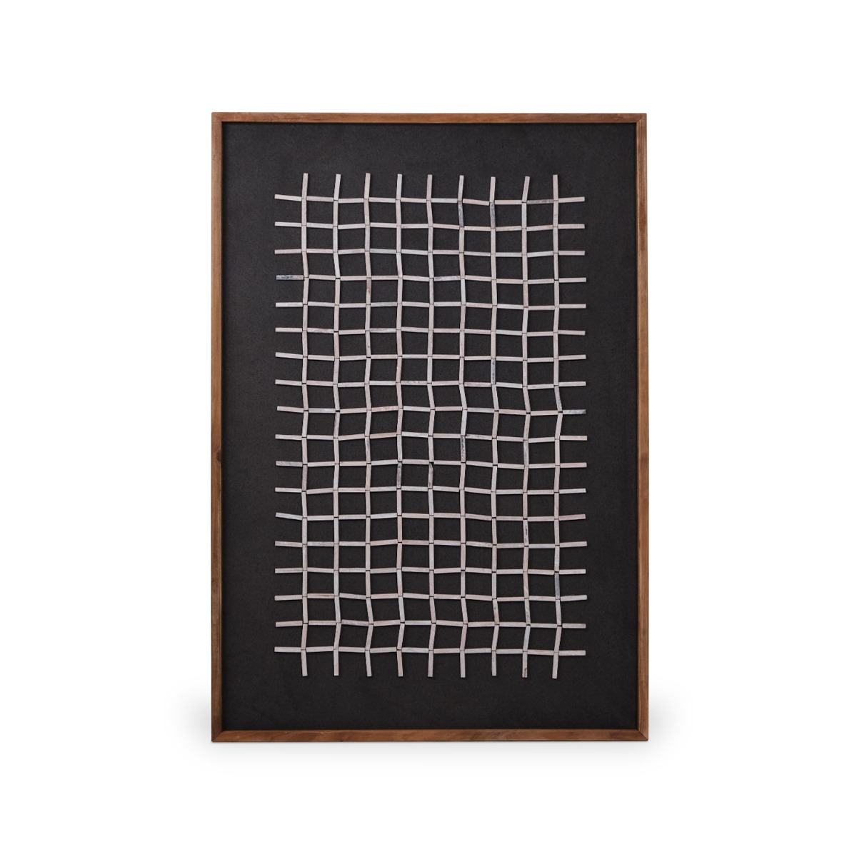 Reclaimed Wood Blocks Wall Art 82x122cm - Black