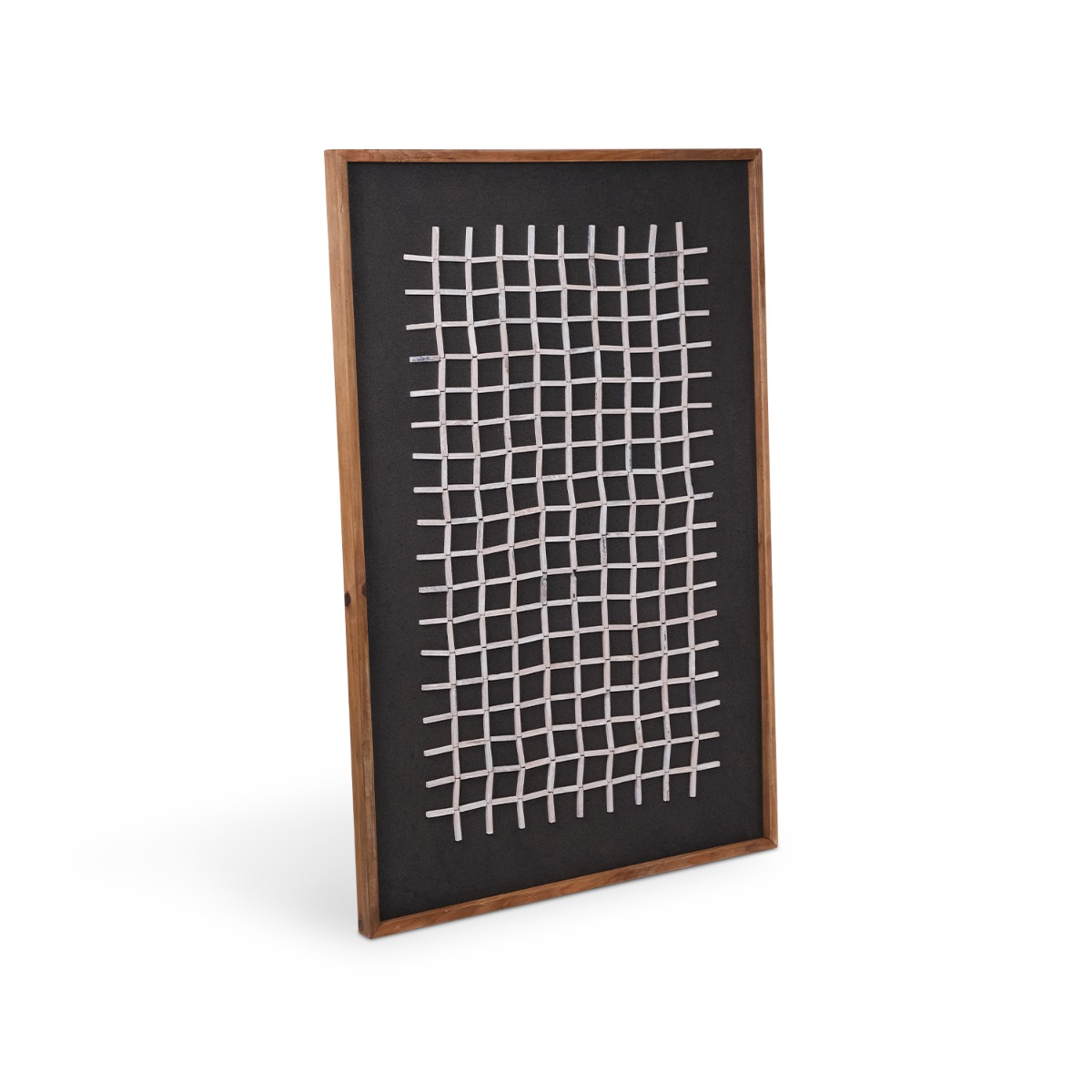 Reclaimed Wood Blocks Wall Art 82x122cm - Black
