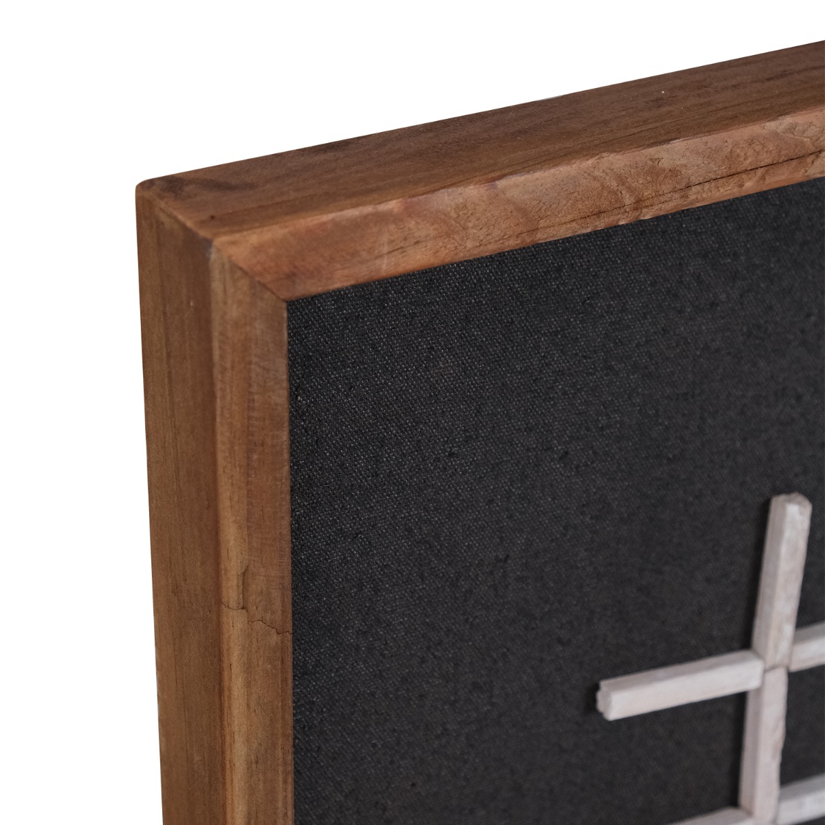 Reclaimed Wood Blocks Wall Art 82x122cm - Black