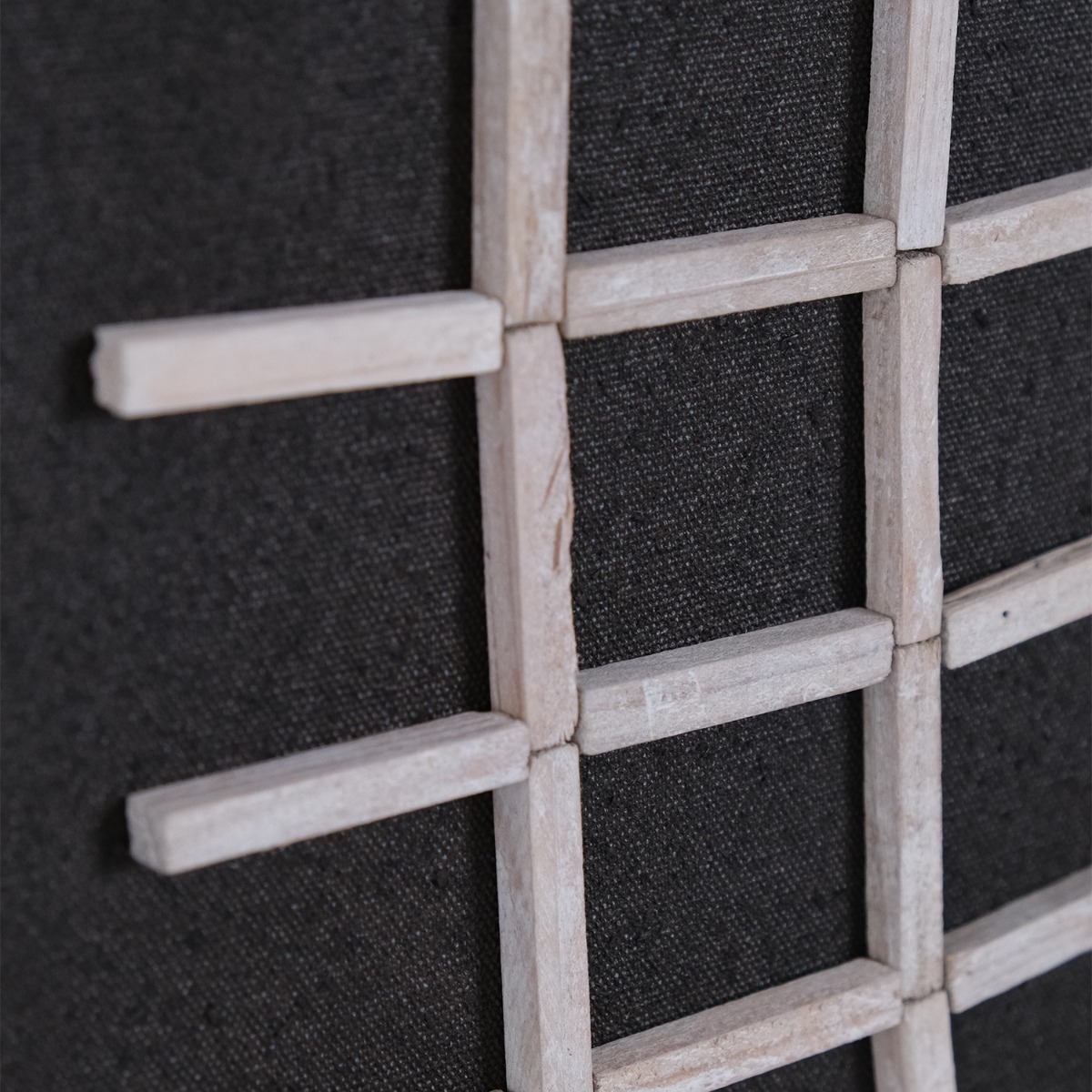 Reclaimed Wood Blocks Wall Art 82x122cm - Black