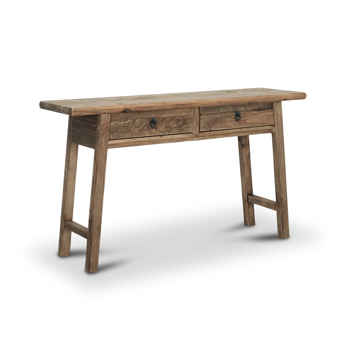Reclaimed Wood Console Table with 2 Drawers