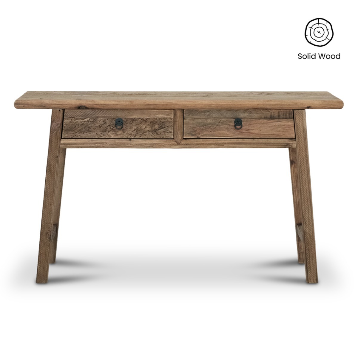 Reclaimed Wood Console Table with 2 Drawers