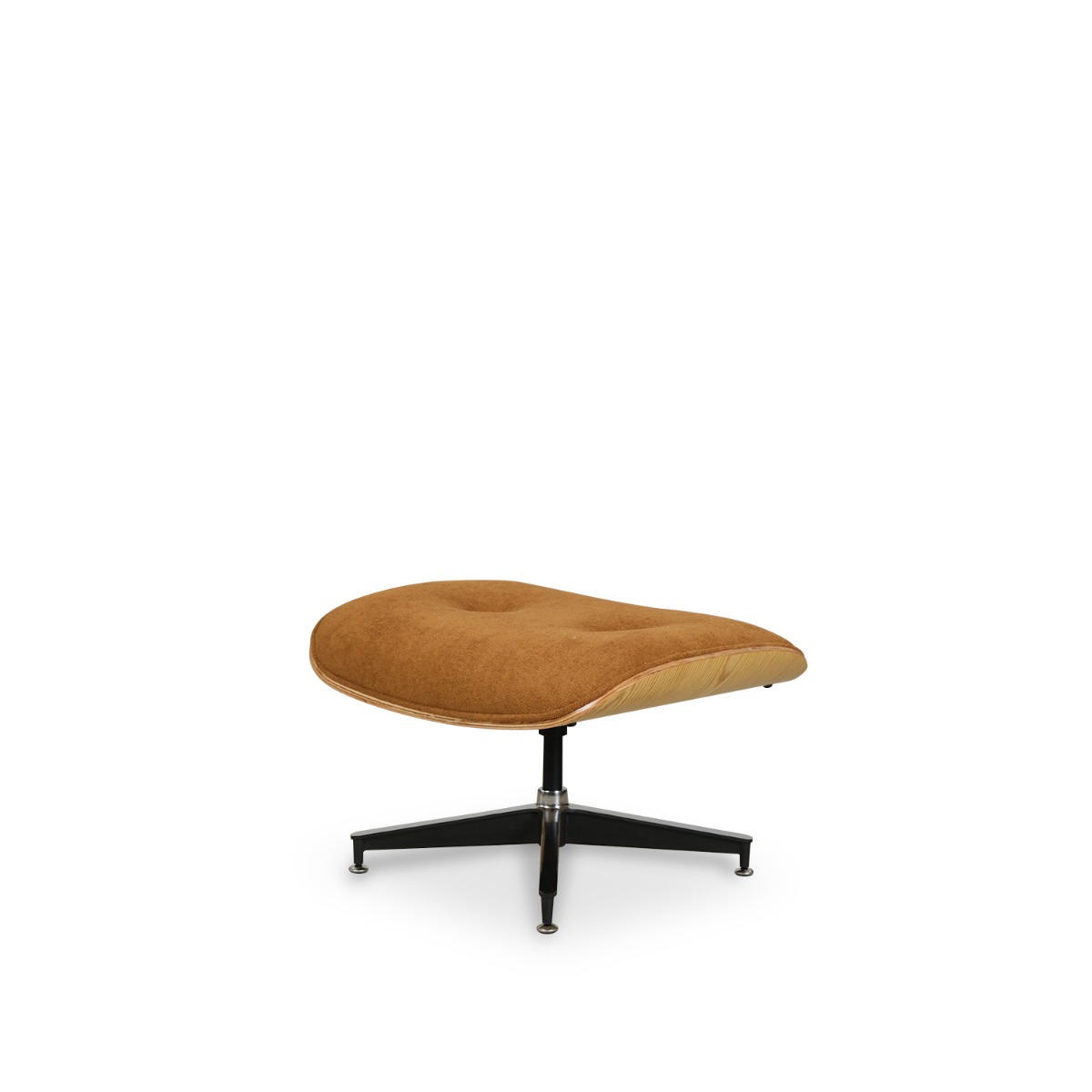 Replica Eames Lounge Chair with Ottoman - Oak & Camel Brown