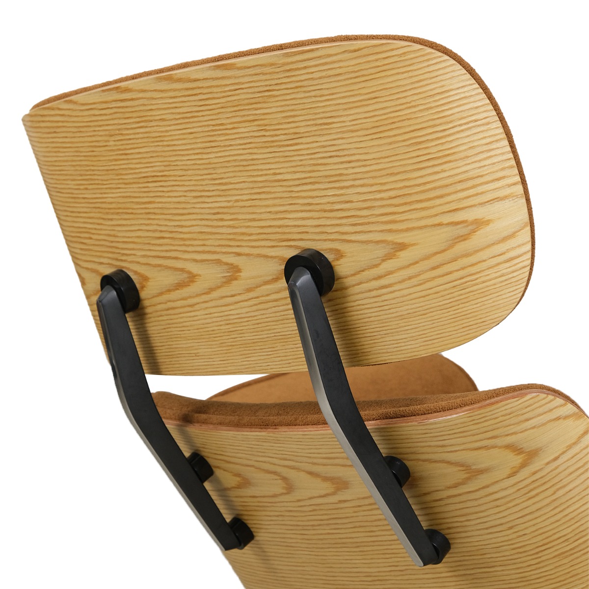 Replica Eames Lounge Chair with Ottoman - Oak & Camel Brown