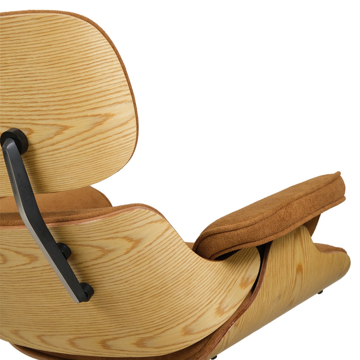 Replica Eames Lounge Chair with Ottoman - Oak & Camel Brown