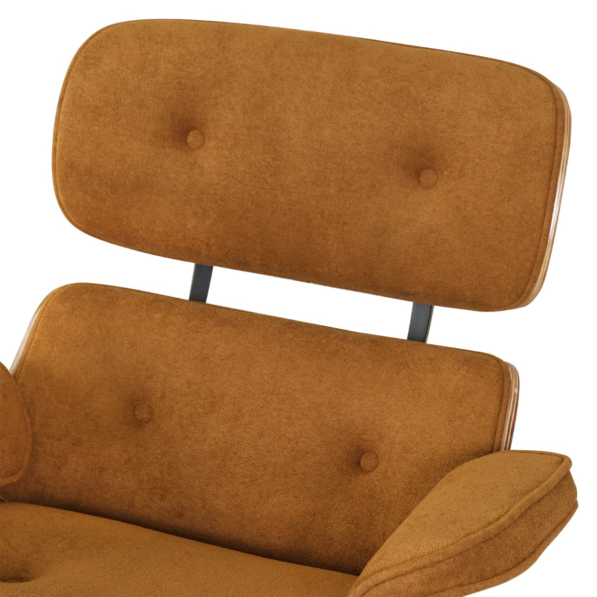 Replica Eames Lounge Chair with Ottoman - Oak & Camel Brown
