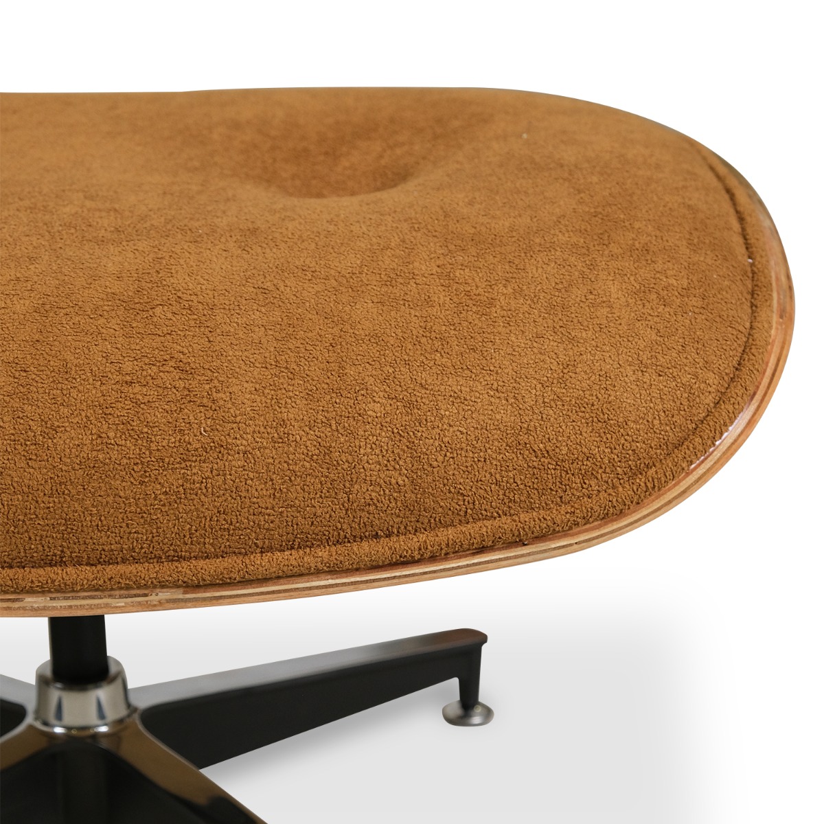 Replica Eames Lounge Chair with Ottoman - Oak & Camel Brown