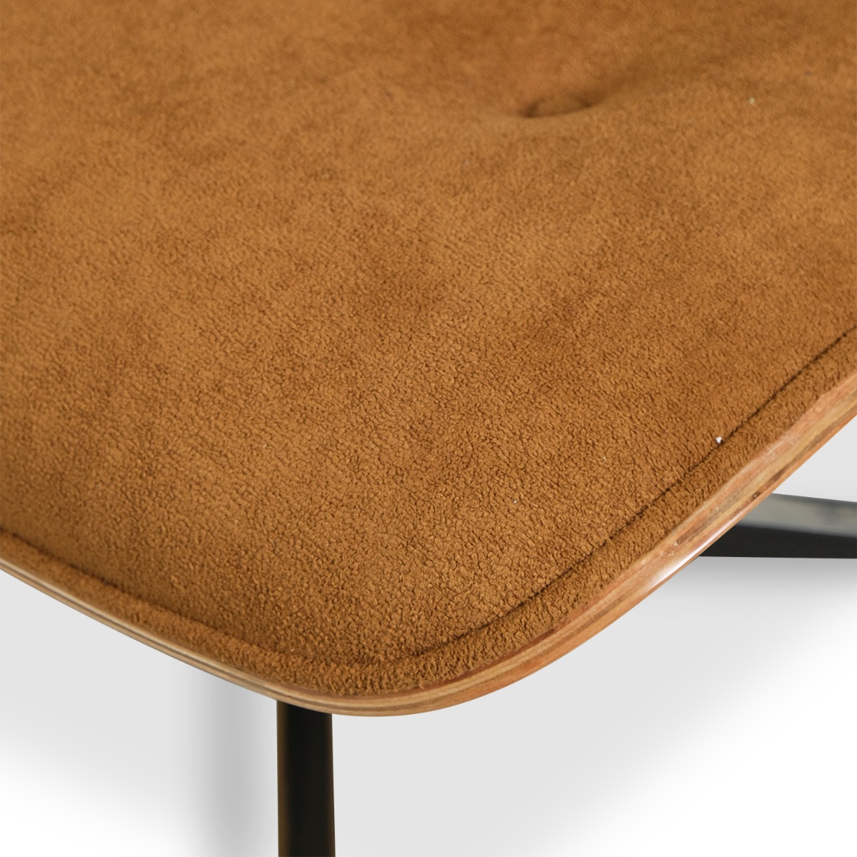 Replica Eames Lounge Chair with Ottoman - Oak & Camel Brown