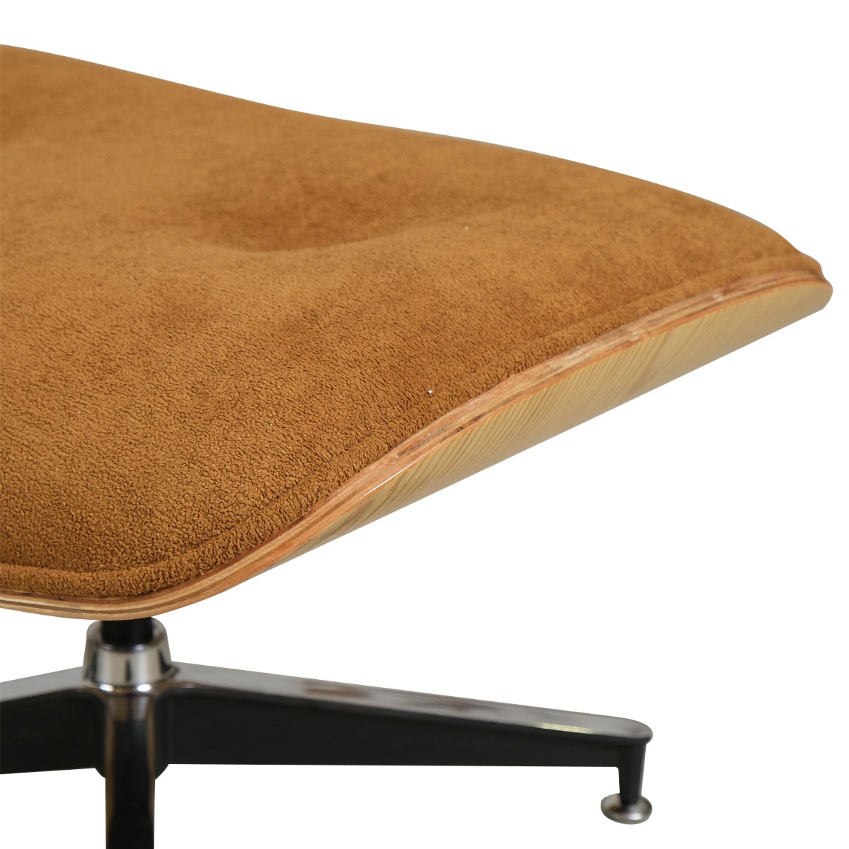Replica Eames Lounge Chair with Ottoman - Oak & Camel Brown