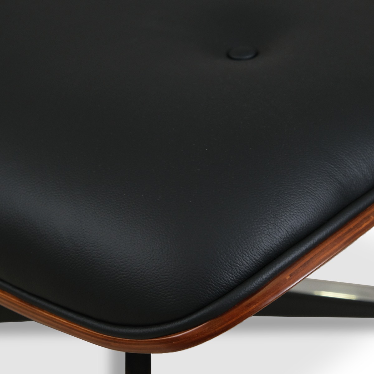 Replica Eames Lounge Chair with Ottoman - Walnut & Ebony Leather