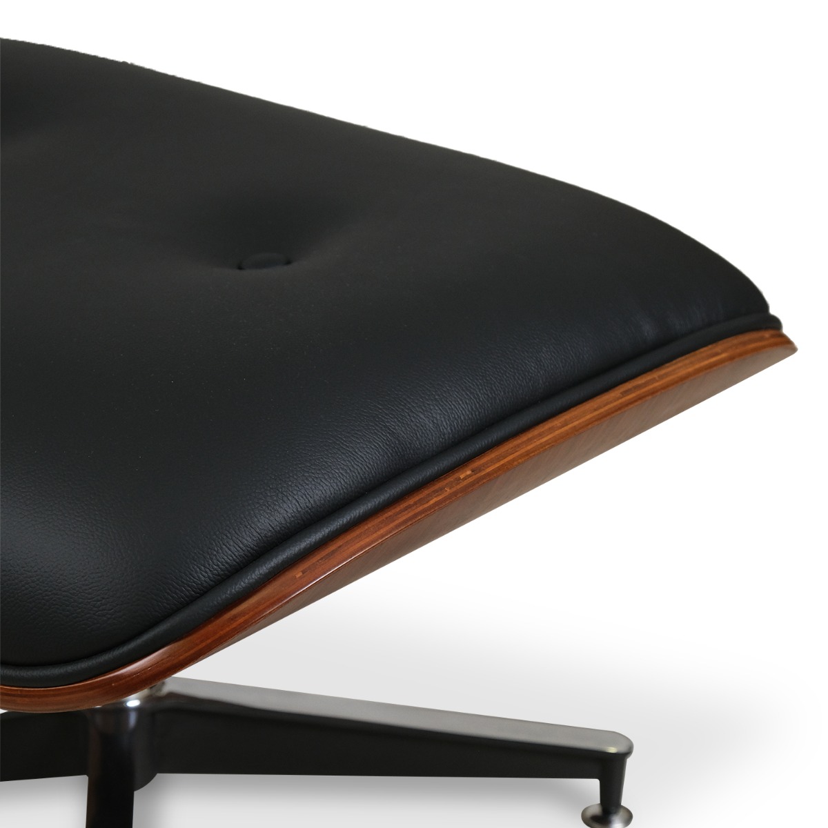 Replica Eames Lounge Chair with Ottoman - Walnut & Ebony Leather