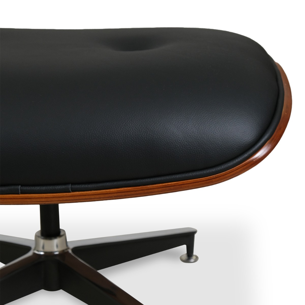 Replica Eames Lounge Chair with Ottoman - Walnut & Ebony Leather