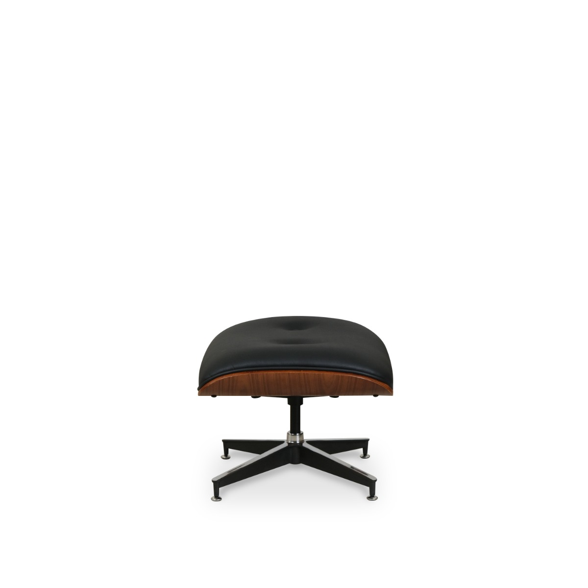 Replica Eames Lounge Chair with Ottoman - Walnut & Ebony Leather