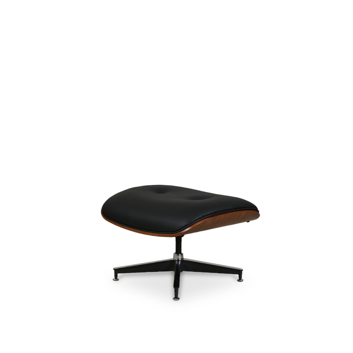 Replica Eames Lounge Chair with Ottoman - Walnut & Ebony Leather