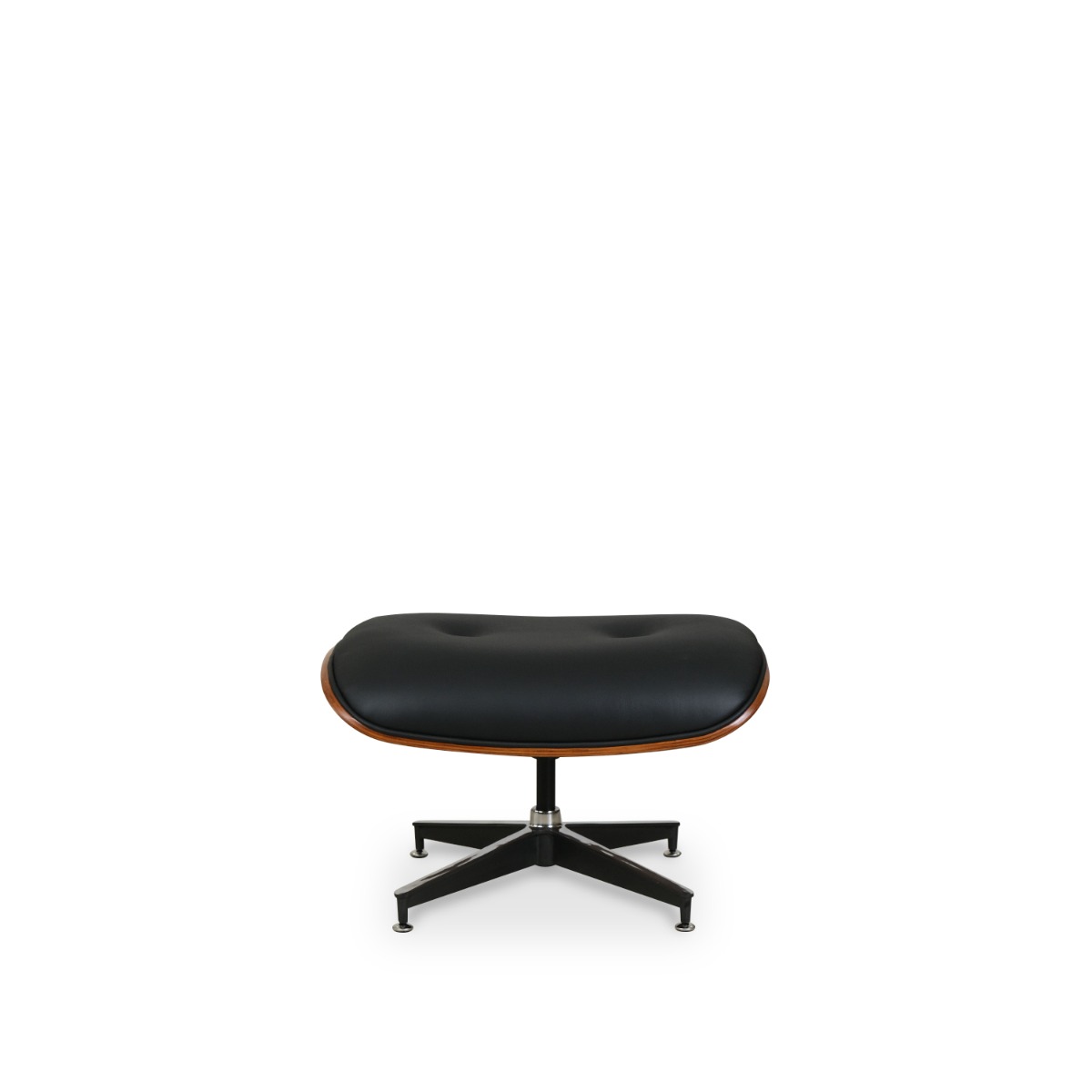 Replica Eames Lounge Chair with Ottoman - Walnut & Ebony Leather