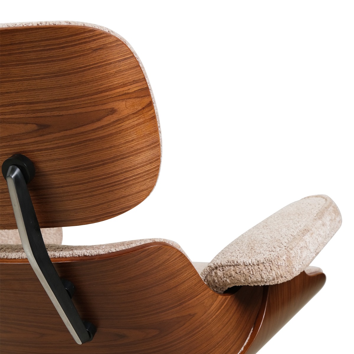 Replica Eames Lounge Chair with Ottoman - Walnut & Oatmeal