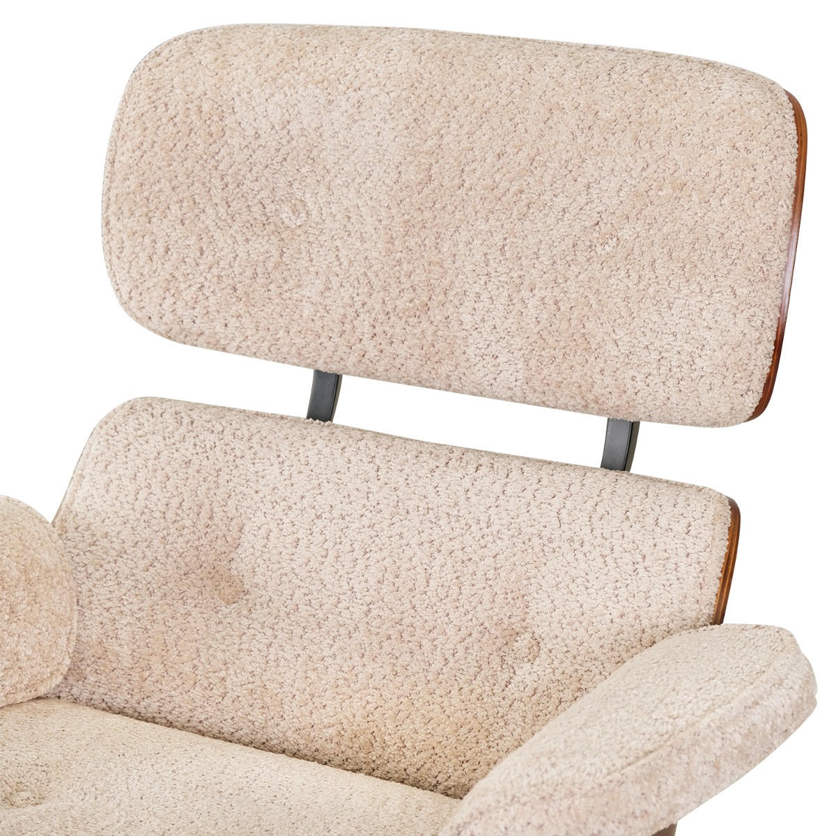 Replica Eames Lounge Chair with Ottoman - Walnut & Oatmeal