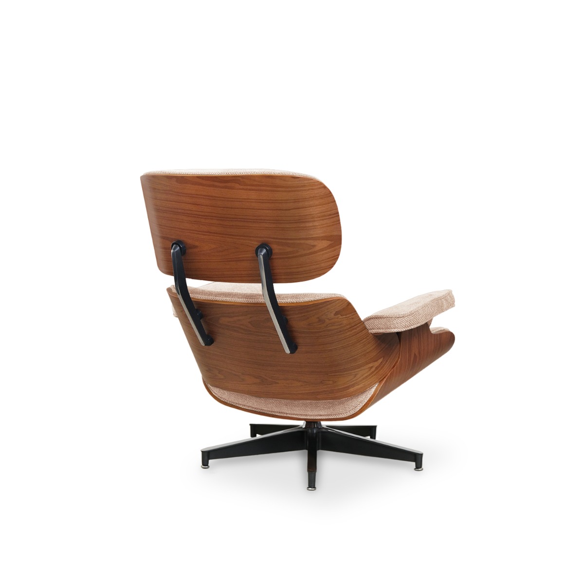 Replica Eames Lounge Chair with Ottoman - Walnut & Oatmeal