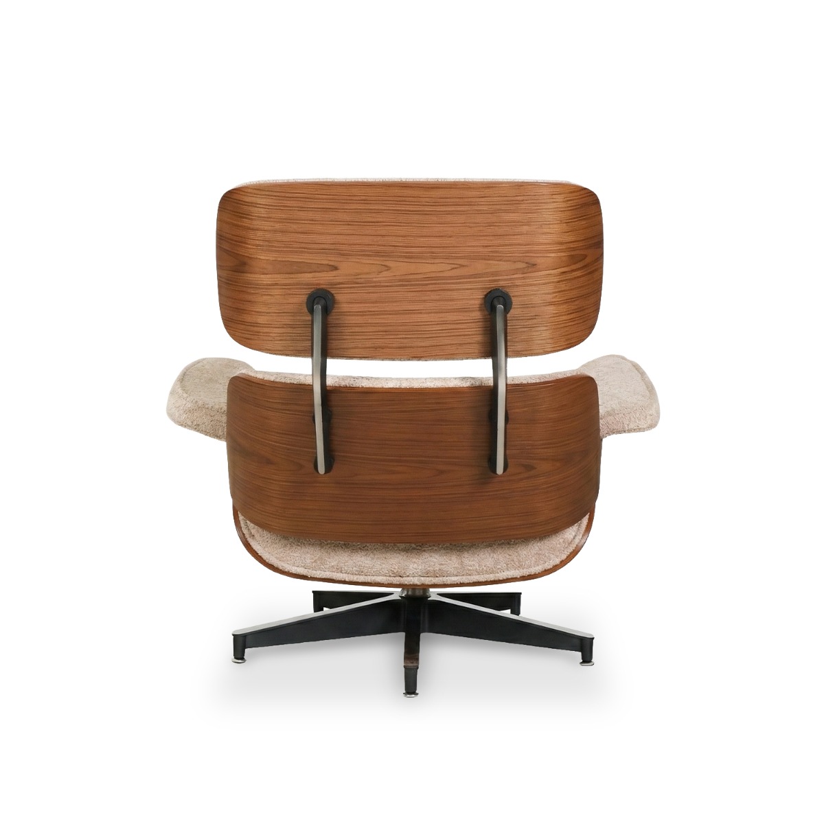 Replica Eames Lounge Chair with Ottoman - Walnut & Oatmeal