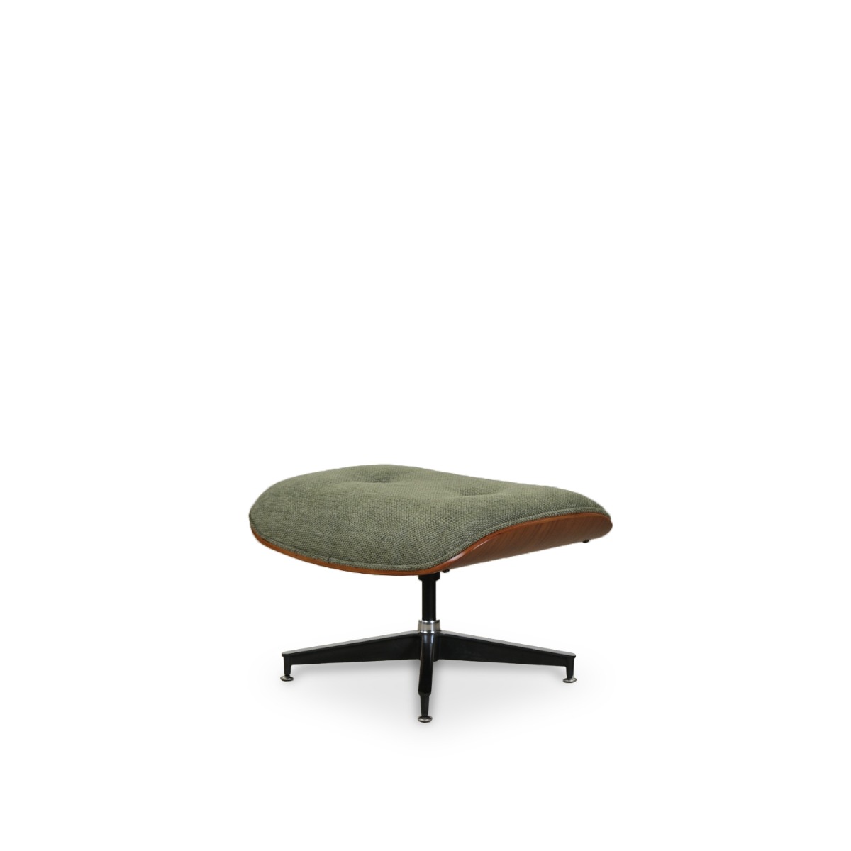 Replica Eames Lounge Chair with Ottoman - Walnut & Retro Green