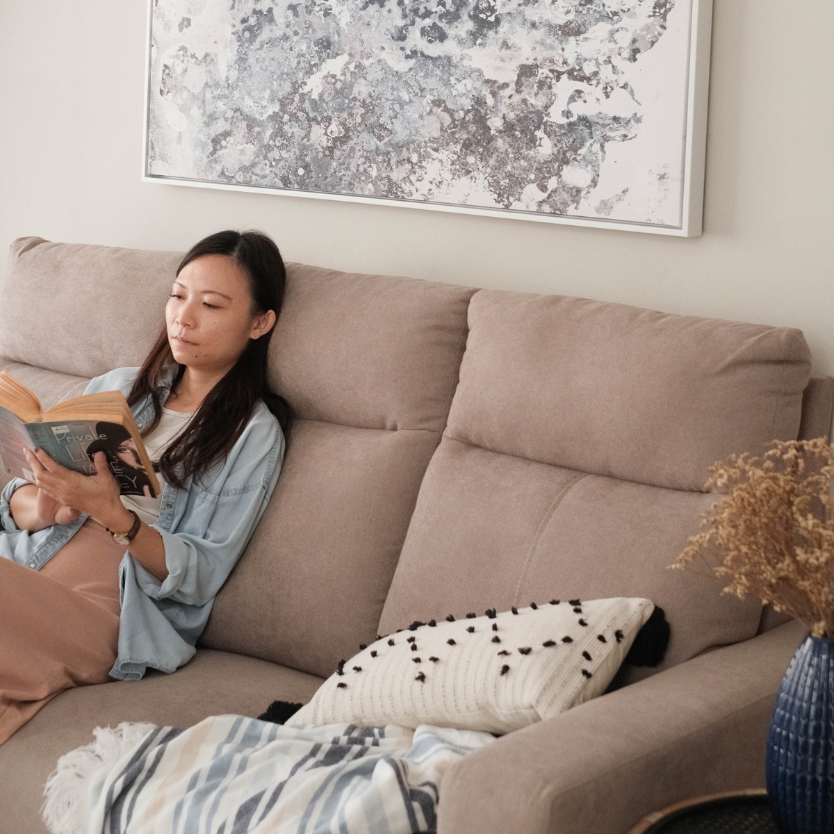 Riko Sand Beige 3 Seater Sofa