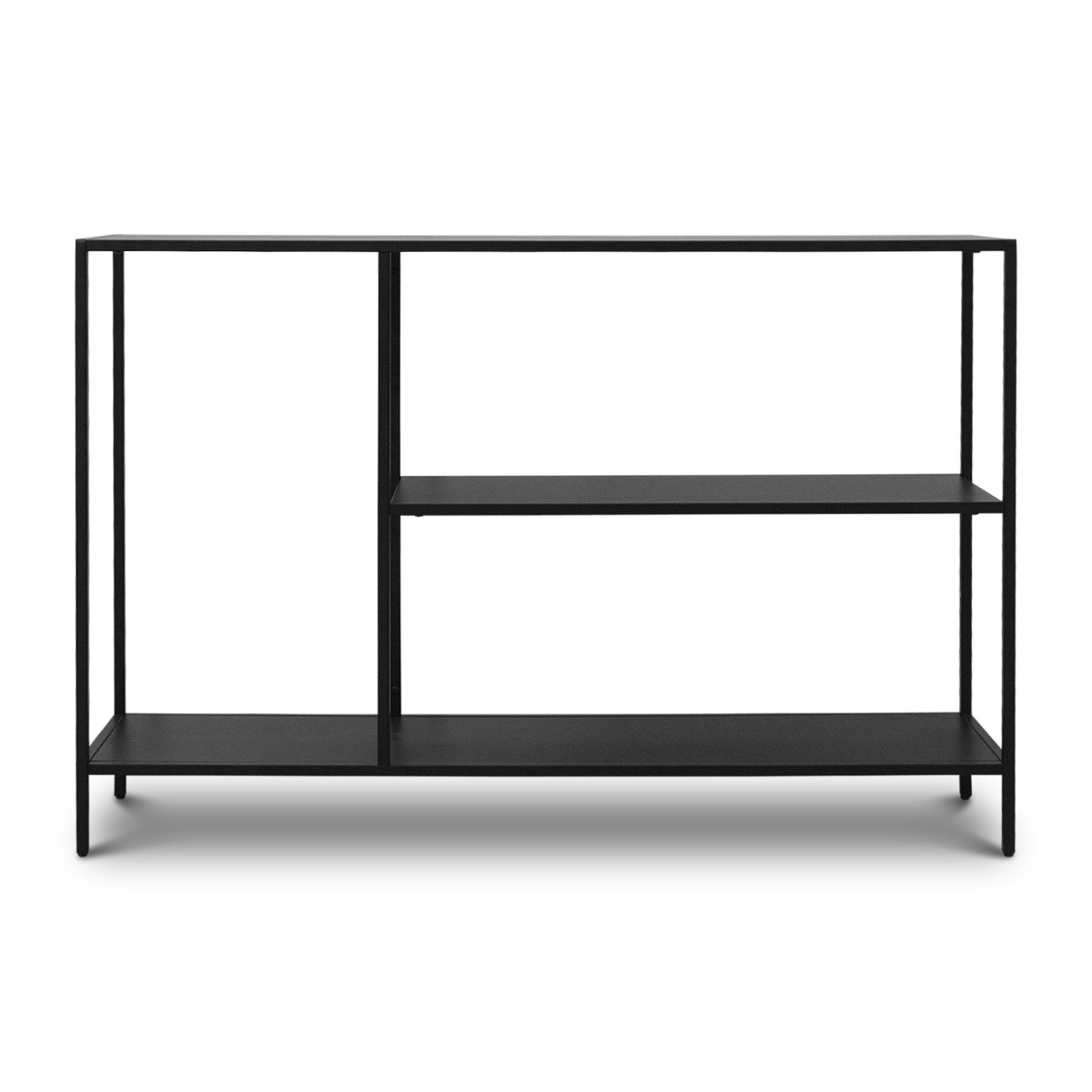 Rocco Matt Black Low Shelf