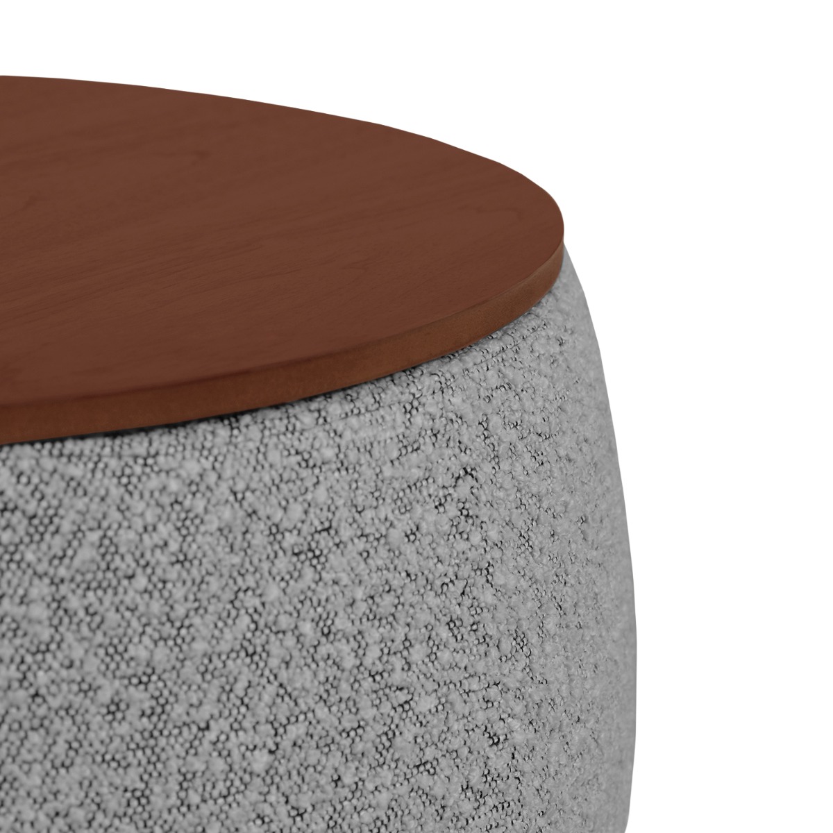 Rony Cloud Grey Storage Pouf / Coffee Table
