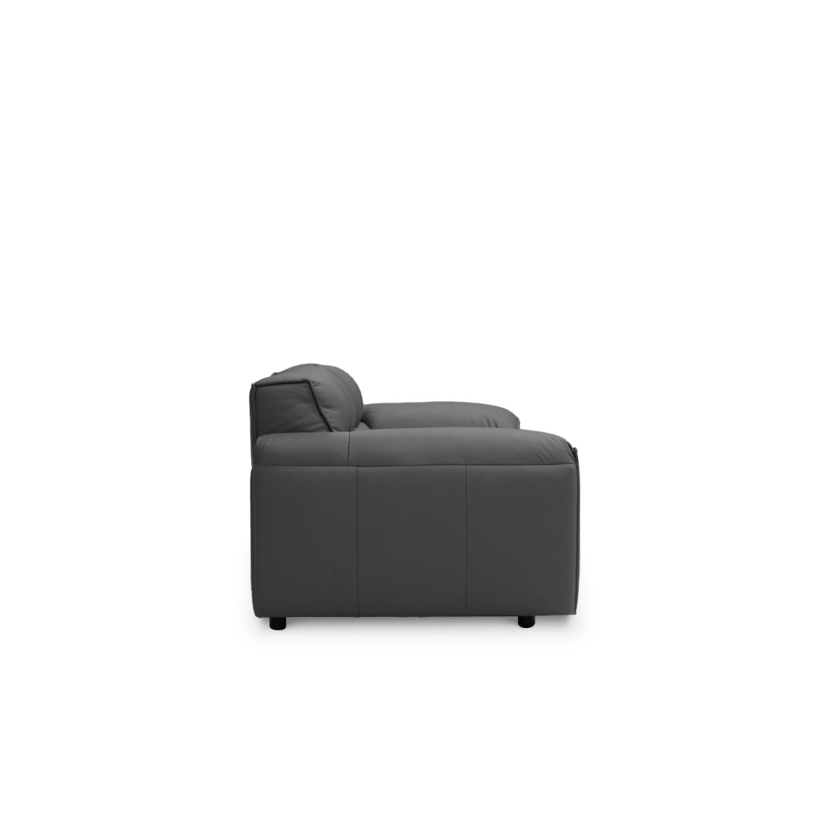 Ryder Coal Grey Full Leather 4 Seater Sofa