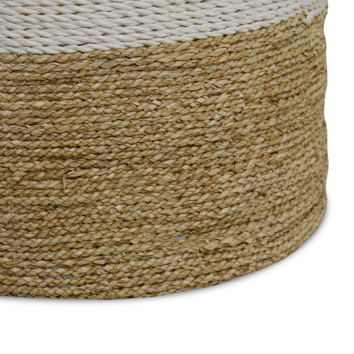 Samara Two-Tone Seagrass Round Basket (Set of 2)