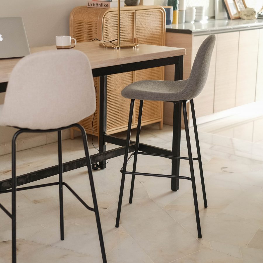 Sera Bar Stool Pebble Grey