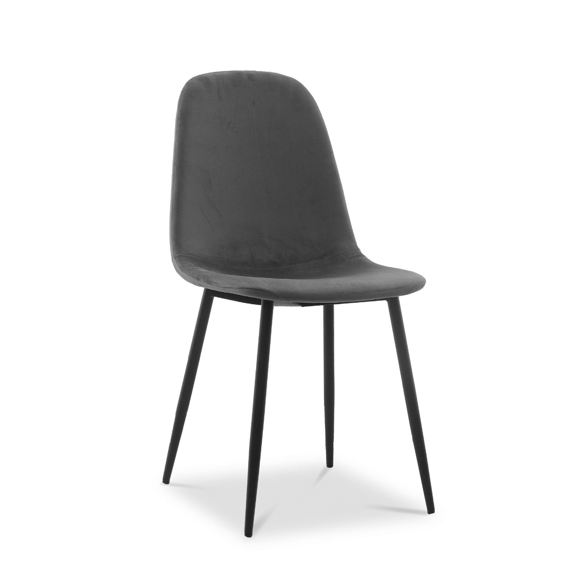 Sera Dining Chair Pebble Grey Velvet