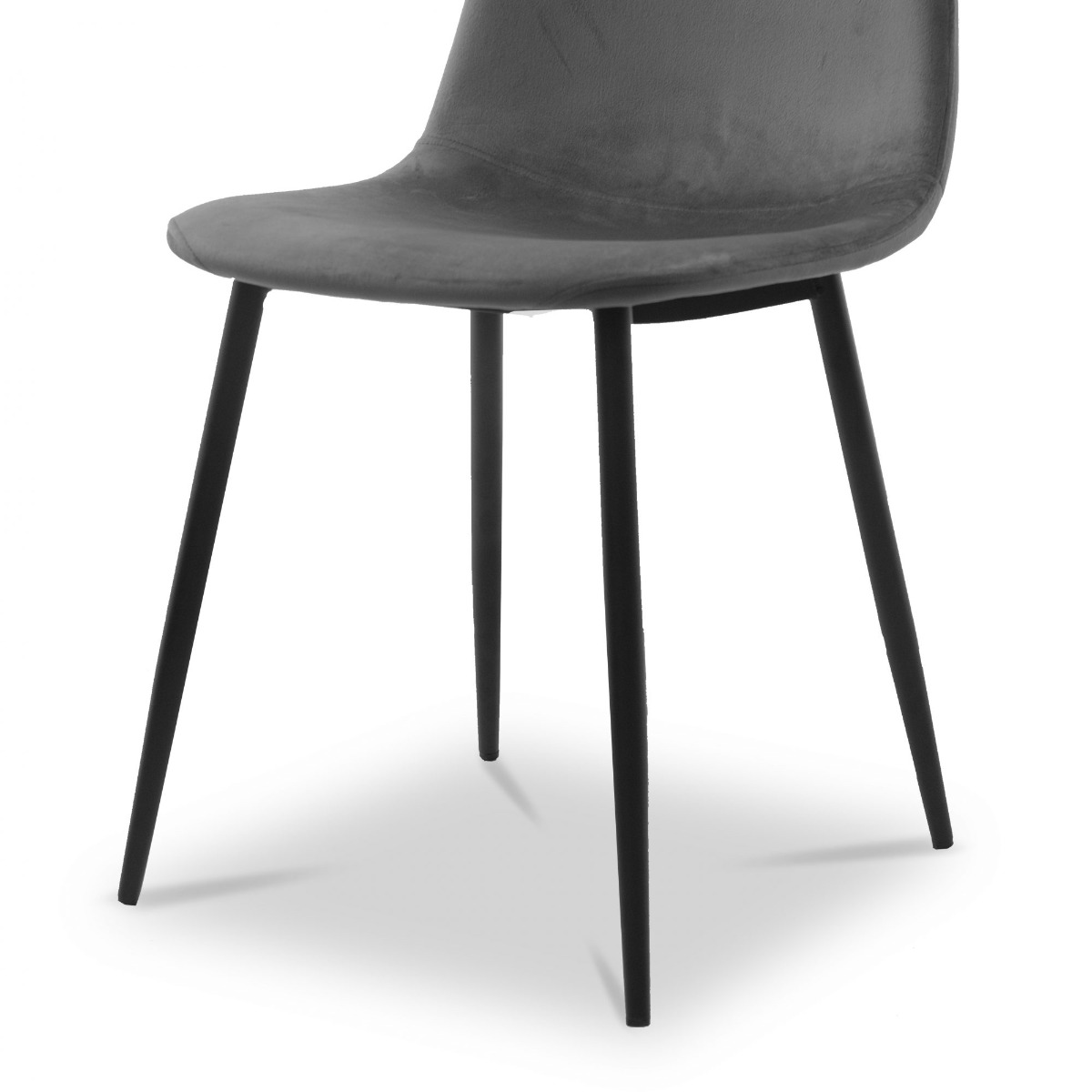 Sera Dining Chair Pebble Grey Velvet