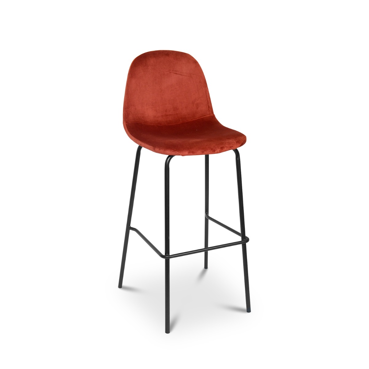 Sera Bar Stool Umber Brown Velvet