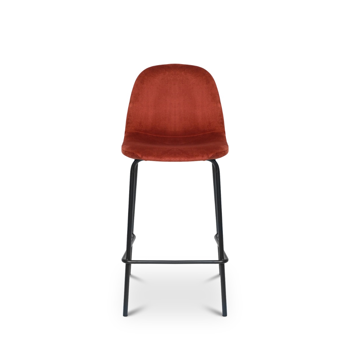 Sera Counter Stool Umber Brown Velvet