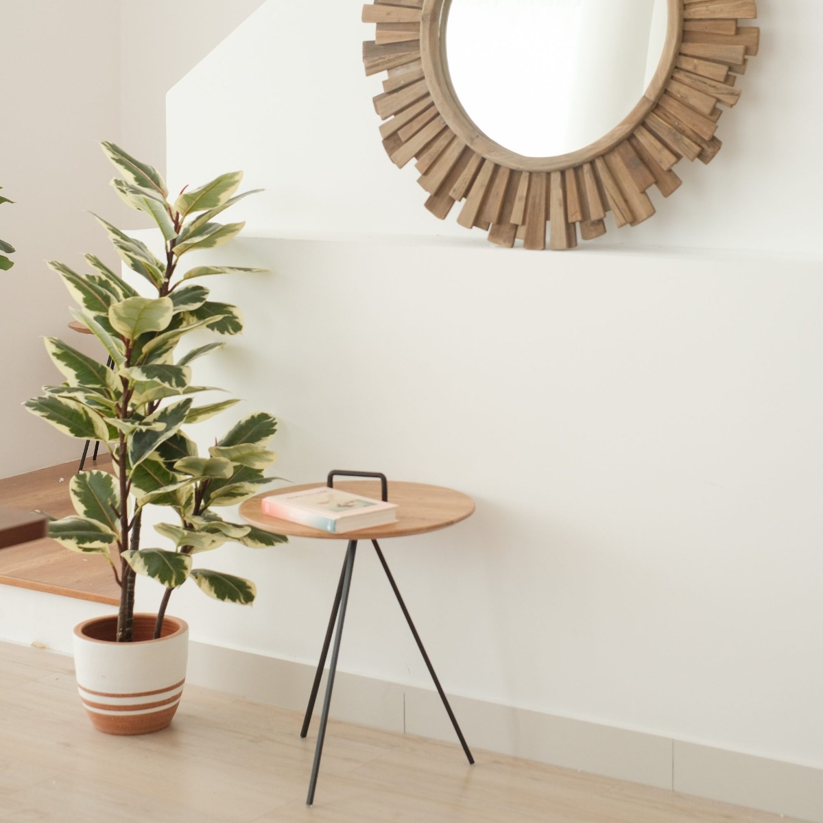 Solid Oak Tripod Tray Table