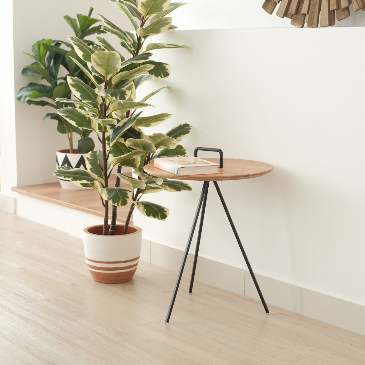 Solid Oak Tripod Tray Table